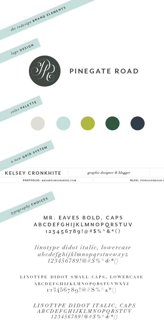 Pinegate Road redesign, brand elements